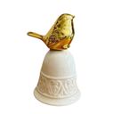 Ver imagem 1 de Escultura Louça Branca Sino com Pássaro 12cm