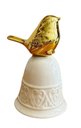 Ver imagem 1 de Escultura Louça Branca Sino com Pássaro 12cm