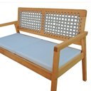 Ver imagem 3 de Sofá 2 Lugares-namoradeira Garden Madeira Maciça Assento Estofado Encosto Trançado Corda -