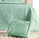 Ver imagem 2 de Kit Cobre Leito Colcha Sublime Queen Micropercal 200 Fios C/ Bag 3 Peças - Salvia - Verde