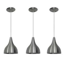 Luminárias pendentes balcão 3 un Alumínio - 1
