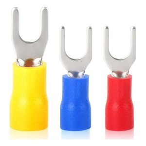 Kit Terminal Elétrico Garfo Forquilha 0,5 a 6,0mm - 125pçs