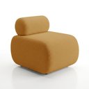 Ver imagem 6 de Poltrona Decorativa para Sala KIT2 Orgânica 60 cm Base Fixa Nara Bouclê D03 - D'Rossi