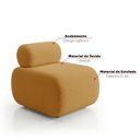 Ver imagem 4 de Poltrona Decorativa para Sala KIT2 Orgânica 60 cm Base Fixa Nara Bouclê D03 - D'Rossi