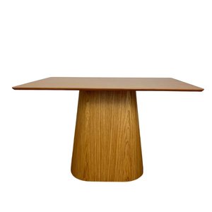Mesa de Jantar Cone Retangular 140x90 cm Base Oval Freijó Tampo Freijó Freijó