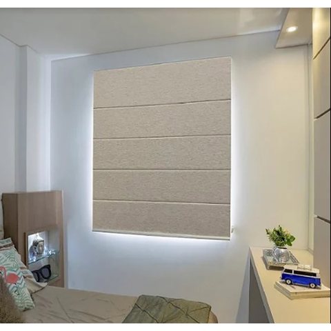 Persiana Blackout Romana Soft Mescla 1,40x1,60m