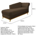 Ver imagem 4 de Kit Diva Recamier Vanessa 160cm Lado Esquerdo e 02 Poltronas Laura Suede - Doce Sonho Móveis RECAMIE