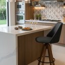 Ver mais imagens de Banqueta Tecido Único 2240 Bg Base 2 Colm Adhara Marrom/Amêndoa/Preto