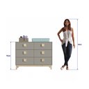 Ver imagem 4 de Cômoda Infantil Linha Eleva 120cm 06 Gavetas LE003 Completa Móveis - Completa Gianduia Trama