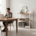 Ver imagem 1 de Estante Baixa Metálica para Escritório Multi Funções com 3 Prateleiras Industrial Movel na Caixa