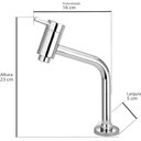 Ver imagem 6 de Torneira Pia para Lavatório Link Bica Baixa Inox Cromado Cuba