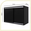 Ver imagem 2 de Armário Aéreo Multiuso 70cm 2 Portas de Correr 100% Mdf