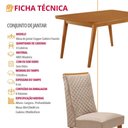 Ver imagem 4 de Mesa de Jantar Copper 4 Lugares Retangular MDF 120cm Creme e Naturale Moderna