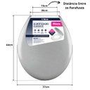 Ver imagem 2 de Assento Tampa Vaso Sanitário Oval Almofadado + Escova Sanitária Base Redonda Limpeza Vaso Banheiro
