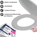 Ver imagem 4 de Assento Tampa Vaso Sanitário Oval Almofadado + Escova Sanitária Base Redonda Limpeza Vaso Banheiro