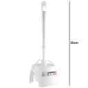Ver imagem 3 de Assento Tampa Vaso Sanitário Oval Almofadado + Escova Sanitária Base Redonda Limpeza Vaso Banheiro