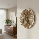 Ver imagem 2 de Quadro Decorativo Religioso em 3d Nossa Senhora Escultura Mdf 4 Camadas Alto Relevo Preto e Dourado