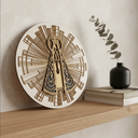 Ver imagem 1 de Quadro Decorativo Religioso em 3d Nossa Senhora Escultura Mdf 4 Camadas Alto Relevo Preto e Dourado