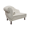 Ver imagem 3 de Recamier Sofá Direito Larissa 120cm Sala Suede Marfim - Incasa Decor