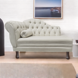 Recamier Sofá Direito Larissa 120cm Sala Suede Marfim - Incasa Decor - 2