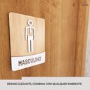 Ver imagem 4 de Placa de Banheiro Placas para Banheiro Feminino Masculino:branco - Masculino 15x20