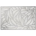Ver imagem 2 de Jogo Americano de Plástico Leaf Prateado com 4 Peças 30x45cm | Casa Del Grande