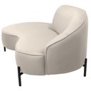 Ver imagem 7 de Sofá Curvo 3 Lugares 180cm Braço Esq. Thommy Pés Preto Linho Off White - Nexta Casa