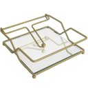 Ver imagem 1 de Porta Guardanapo De Mesa Dourado Com Espelho Suporte Para Guardanapo com Peso Duler