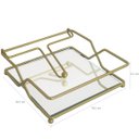 Ver imagem 3 de Porta Guardanapo De Mesa Dourado Com Espelho Suporte Para Guardanapo com Peso Duler