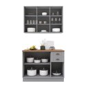Ver imagem 5 de Cozinha Modulada Compacta Americana 100% MDF 120cm com Rodapé Provence Multimóveis Crink-CPT014