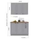 Ver imagem 4 de Cozinha Modulada Compacta Americana 100% MDF 120cm com Rodapé Provence Multimóveis Crink-CPT014