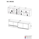 Ver imagem 4 de Kit Armário Cozinha Aéreo 105cm com Aéreo 120cm Veneza Multimóveis Mp2292