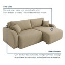 Ver imagem 7 de Sofá Cama Modular 2 Lugares Orgânico 210cm Base Madeira Maciça Cancún