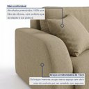 Ver imagem 5 de Sofá Cama Modular 2 Lugares Orgânico 210cm Base Madeira Maciça Cancún