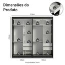 Ver imagem 2 de Conjunto 2 Guarda-Roupas 4 Portas de Correr com 4 Espelhos Preto Tokio Madesa