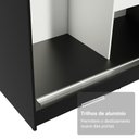Ver imagem 7 de Conjunto 2 Guarda-Roupas 4 Portas de Correr com 4 Espelhos Preto Tokio Madesa