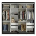 Ver imagem 5 de Conjunto 2 Guarda-Roupas 4 Portas de Correr com 4 Espelhos Preto Tokio Madesa