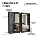 Ver imagem 4 de Conjunto 2 Guarda-Roupas 4 Portas de Correr com 4 Espelhos Preto Tokio Madesa