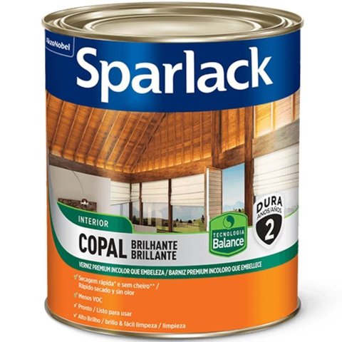 Verniz Sparlack Copal Brilhante para Madeiratransparente 900ml - Sparlack Verniz 0,9l Sparlack Copal