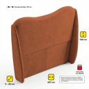 Ver imagem 4 de Cabeceira Orgânica para Cama Box King Size Luma 195cm Bouclê Terracota - Desk Design