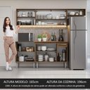 Ver imagem 6 de Armário de Cozinha Compacta 229cm Rustic/Cinza Emilly Madesa 14