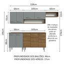Ver imagem 4 de Armário de Cozinha Compacta 229cm Rustic/Cinza Emilly Madesa 14