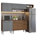 Ver imagem 3 de Armário de Cozinha Compacta 229cm Rustic/Cinza Emilly Madesa 14