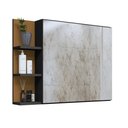 Ver imagem 4 de Espelheira Suspensa Iris para Banheiro / Closet Porta e Nichos Armário Preto/nature