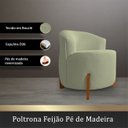 Ver imagem 2 de Poltrona Orgânica Pé de Madeira para Sala Confortável e Reforçada Bouclé