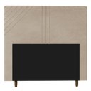 Ver imagem 1 de Cabeceira Cama Box Solteiro Lisboa 90cm Suede Bege