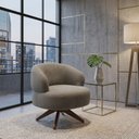 Ver imagem 2 de Poltrona Decorativa Chair Bouclé Cinza Fendi Premium Giratória Sala Dekorien