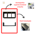 Ver imagem 2 de Nicho Prateleira 2 Peças P/ Decoração Banheiro Mdf Preto Tx