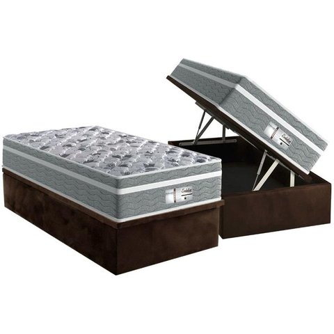 Cama Box Baú Solteiro: Colchão Molas Probel MasterPocket Ensacadas ProDormir Evolution + Base CRC Su
