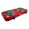 Fogão Cooktop Elétrico Fogareiro 2 Bocas 2.000 Watts Vermelho - BAK - 1